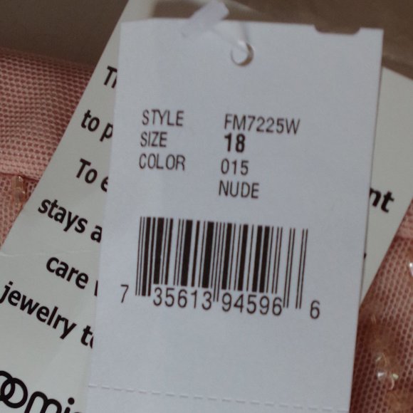 Sutton Studio/ Bloomingdales Beaded "Nude" Formal Pencil Skirt NEW- Sz.18 - Picture 6 of 6